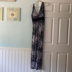 Dana Point black and white polka dot maxi dress